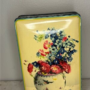 Vintage London Walters Palm Toffee Litho Floral & Bird Confectionary Tin